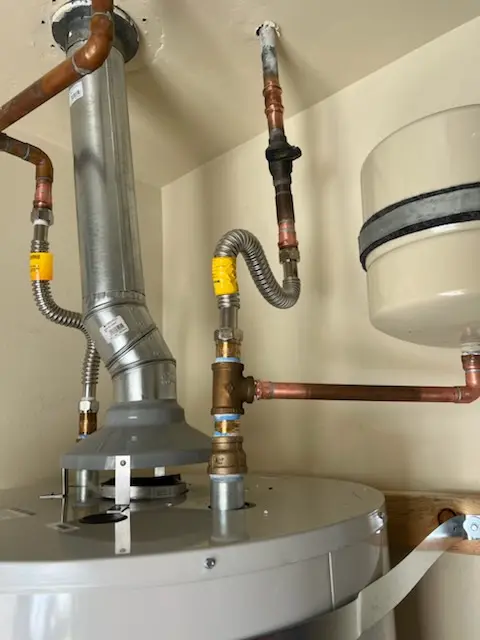 Water heater installation and plumbing repair in Belmont